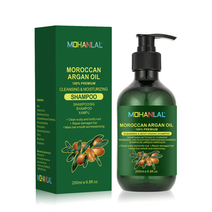 MOHANLAL® 100% ARGAN OLIE SHAMPOO 200ML | reinigend, hydraterend, keratine eiwit, vitamine E, vetzuren, herstelt beschadigd haar | alle haartypes