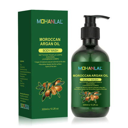 MOHANLAL® ARGAN OLIE BODY WASH 300ML | universeel, diepe reiniging, behandelt verschillende huidaandoeningen, vitamine E | alle soorten huid