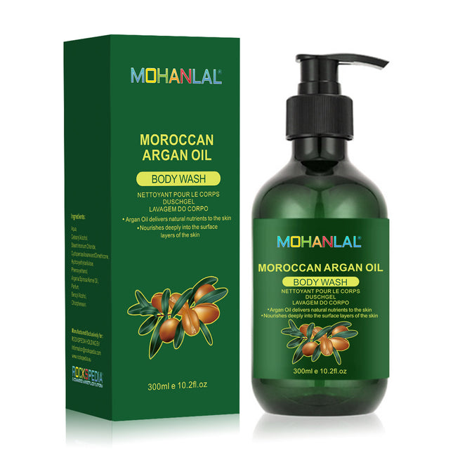 MOHANLAL® ARGAN OLIE BODY WASH 300ML | universeel, diepe reiniging, behandelt verschillende huidaandoeningen, vitamine E | alle soorten huid
