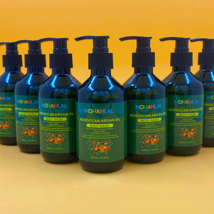 MOHANLAL® ARGAN OLIE BODY WASH 300ML | universeel, diepe reiniging, behandelt verschillende huidaandoeningen, vitamine E | alle soorten huid