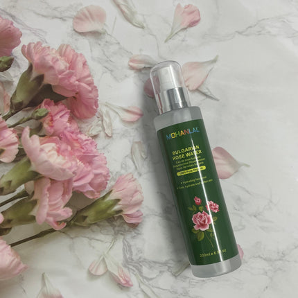MOHANLAL® BULGAARSE 100% ROZENWATER ARGANOLIE 200ML | gezichtsreiniger, haarconditioner, make-up remover, toner