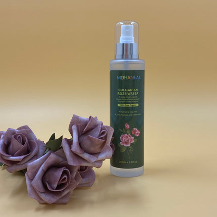 MOHANLAL® BULGAARSE 100% ROZENWATER ARGANOLIE 200ML | gezichtsreiniger, haarconditioner, make-up remover, toner
