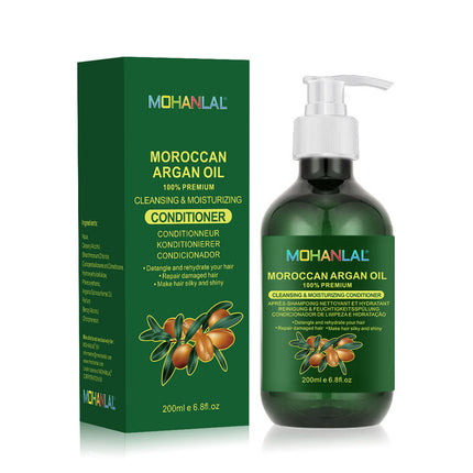 MOHANLAL® ARGANOLIE CONDITIONER 200ML | vermindert haaruitval, verwijdert droogheid, herstelt de gezondheid van het haar, herstelt beschadigd haar, maakt het haar zijdezacht en glanzend, voegt vocht toe | alle haartypes