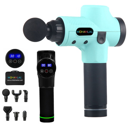 MOHANLAL® Massage Acupressuur Compressie Shiatsu Vibratie Klop & Rolmassage LED touchscreen met 6 massagekoppen in luxe koffer | Professioneel hand massage apparaat