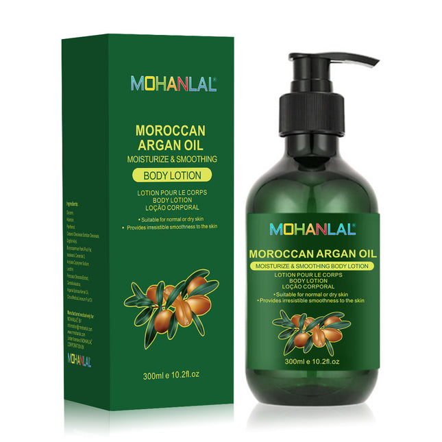 MOHANLAL® ARGAN OLIE BODY LOTION 300ML | universeel, verheldert de huid en egaliseert de tint, voedend en verfrissend | alle soorten huid