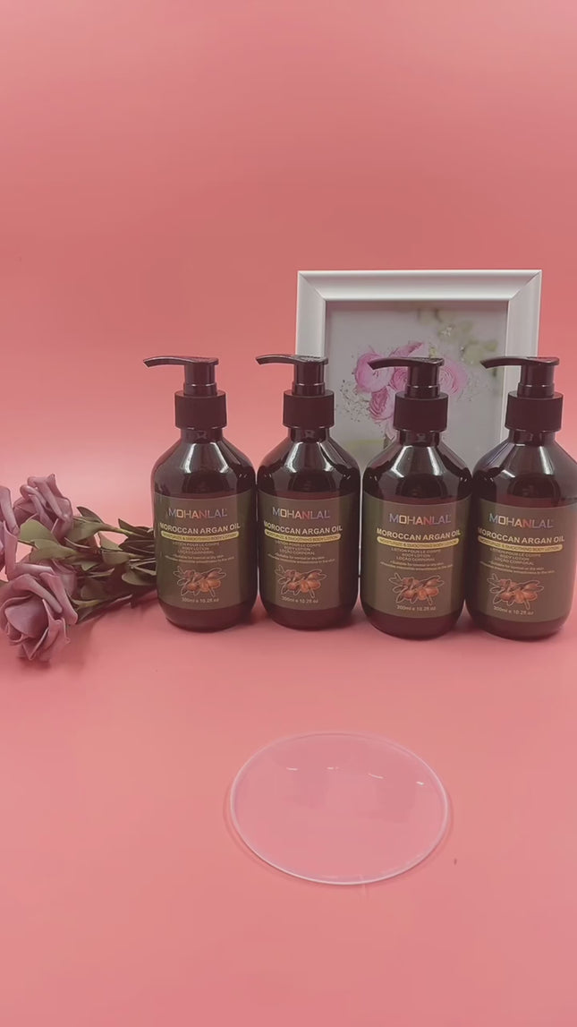 MOHANLAL® ARGAN OLIE BODY LOTION 300ML | universeel, verheldert de huid en egaliseert de tint, voedend en verfrissend | alle soorten huid